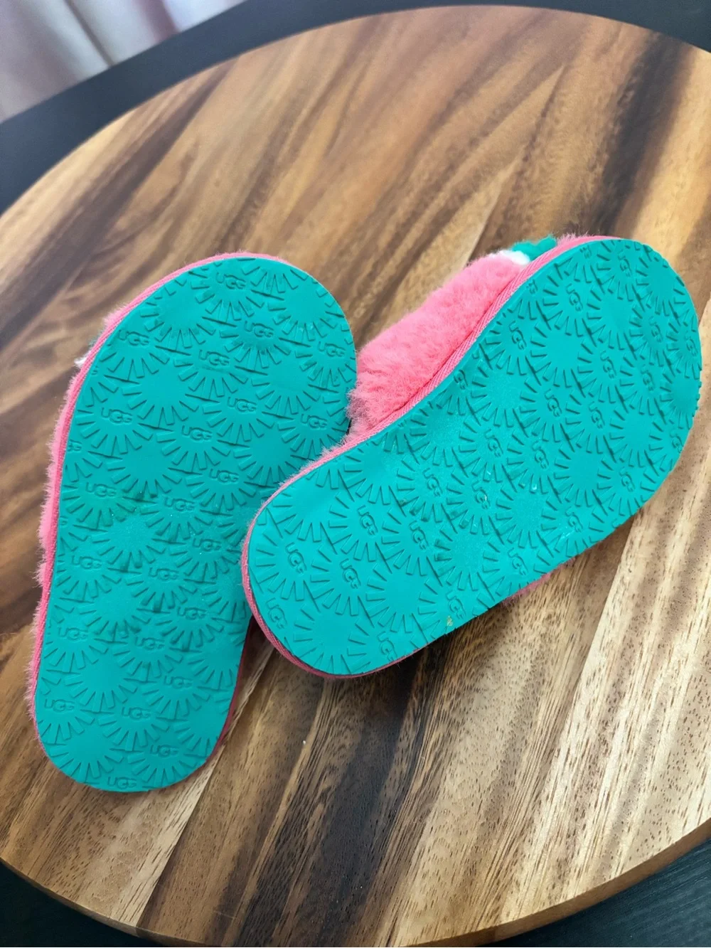 UGG Toddler Girl Watermelon Pink Sunglasses Slippers